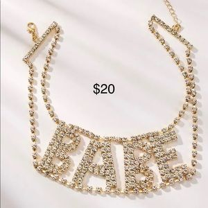 Gold choker fashion jewelry